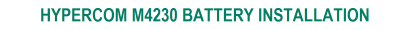 M4230 Battery Installation