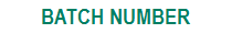 Changes the Batch number due to a bad batch error.