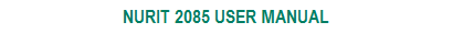 Download 2085 User Manual